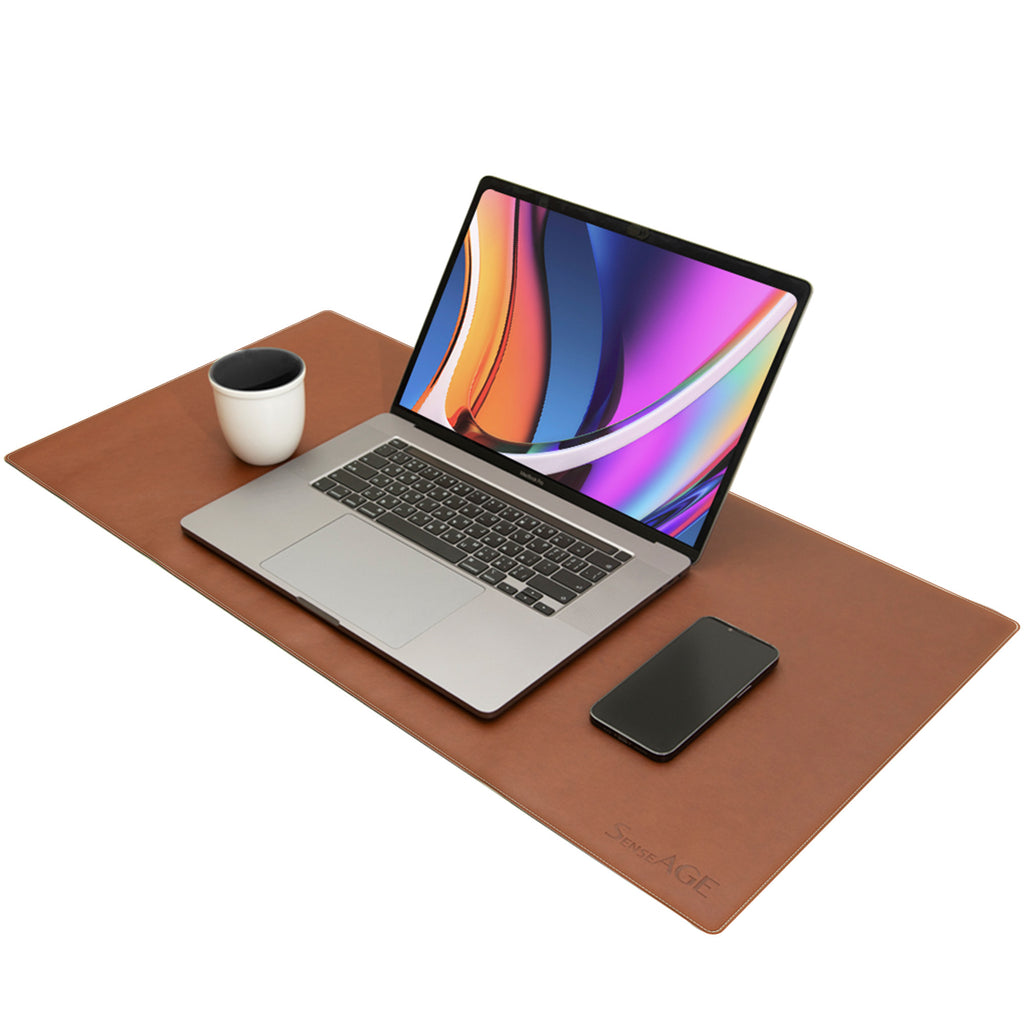 Leather Desk Pad & Desk Blotter - Elegant Office Mouse Mat | SenseAGE
